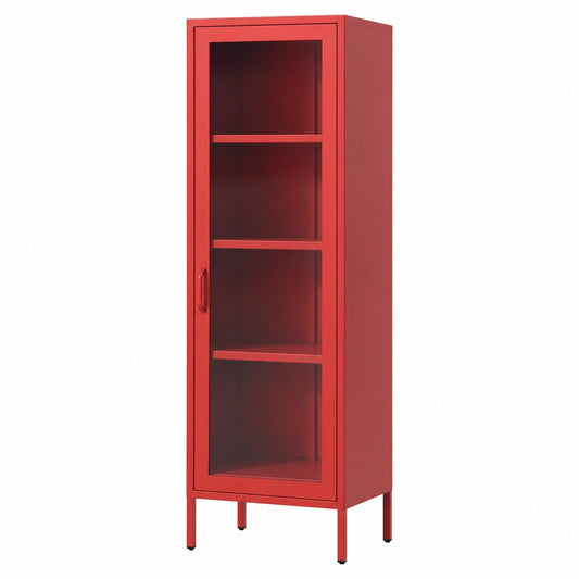 vitrine-en-verre-rouge-avec-etageres-reglables-et-montage-mural-hxgqa10788ys