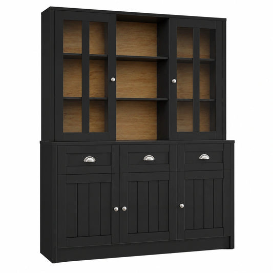 buffet-de-cuisine-minimaliste-avec-vitrine-5-portes-et-3-tiroirs-ebozt10807rx
