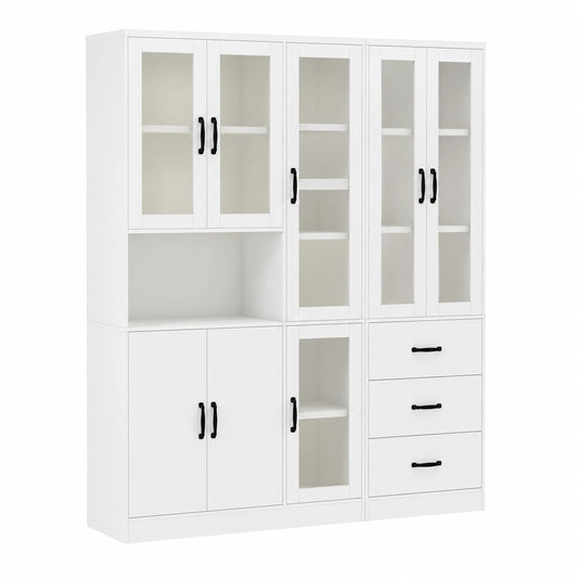 vitrines-modernes-avec-eclairage-led-2-armoires-3-tiroirs-blanc-brillant-200x180x40-cm-axfin10824rs