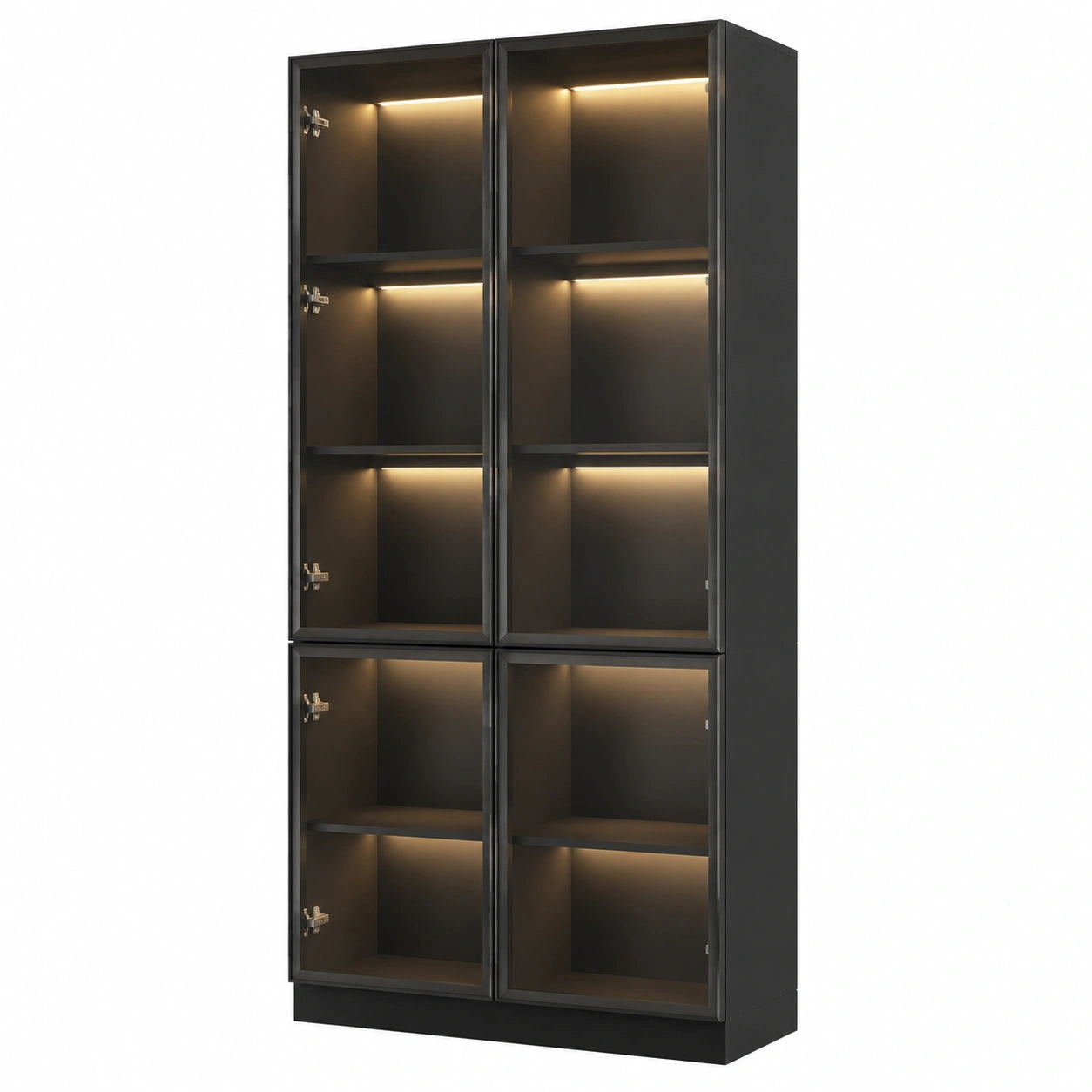 vitrine-moderne-noire-avec-eclairage-led-5-etageres-en-verre-trempe-armoire-haute-pour-toutes-pieces-ucrmb10834zz