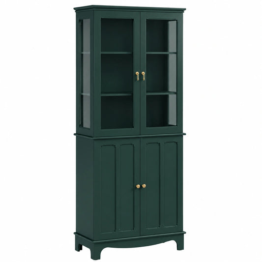 armoire-de-cuisine-independante-avec-etageres-reglables-et-porte-en-verre-vert-jdltu10811as