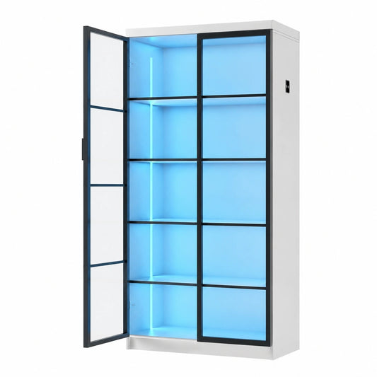vitrine-eclairee-pour-figurines-avec-capteur-de-mouvement-5-etageres-bonrg10815sa